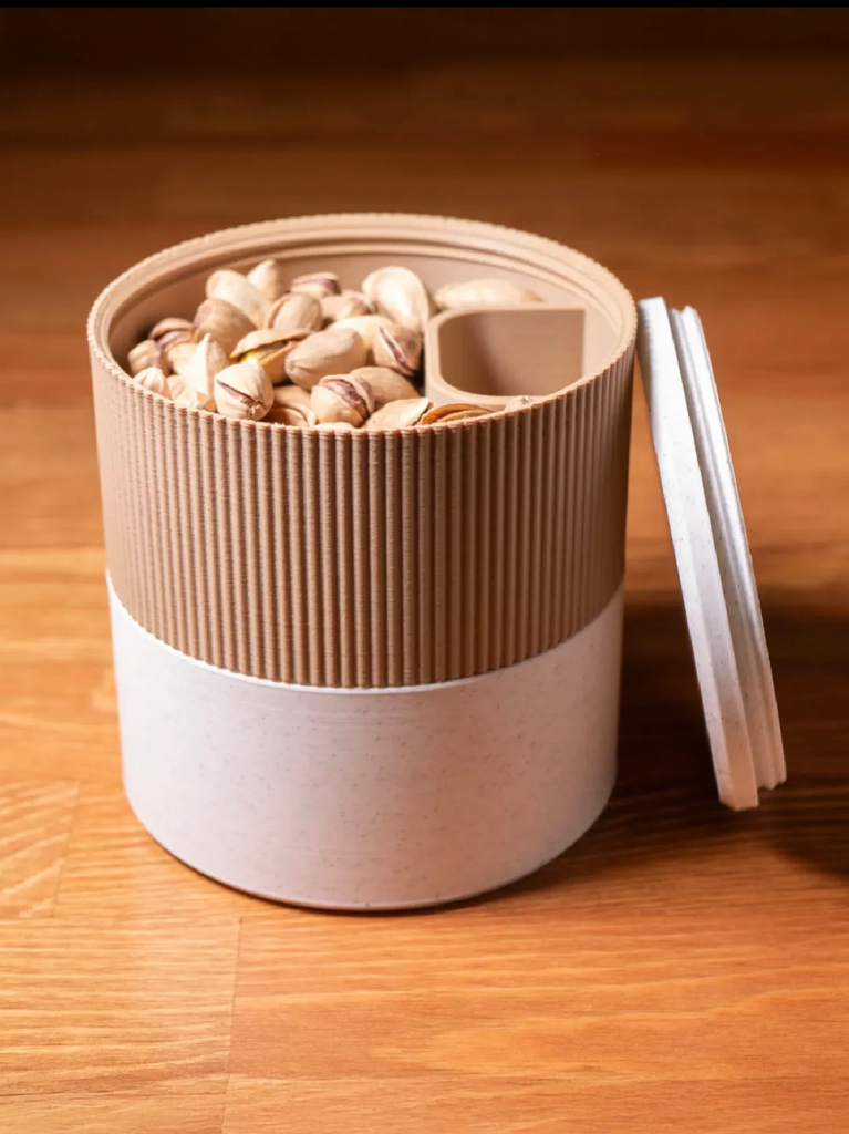 Bol à Pistache intelligent  (Orange, Beige, Beige)