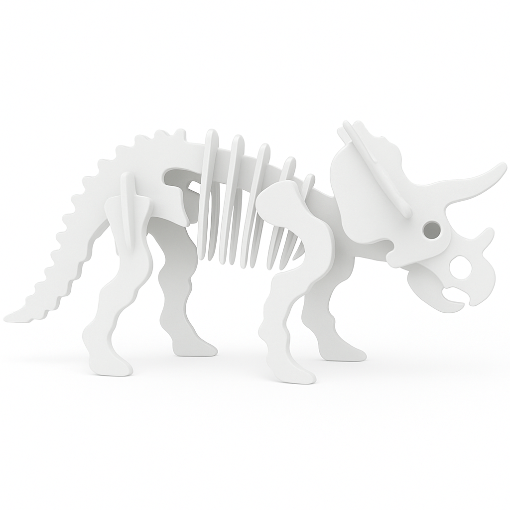 Puzzle de Triceratops (Blanc)